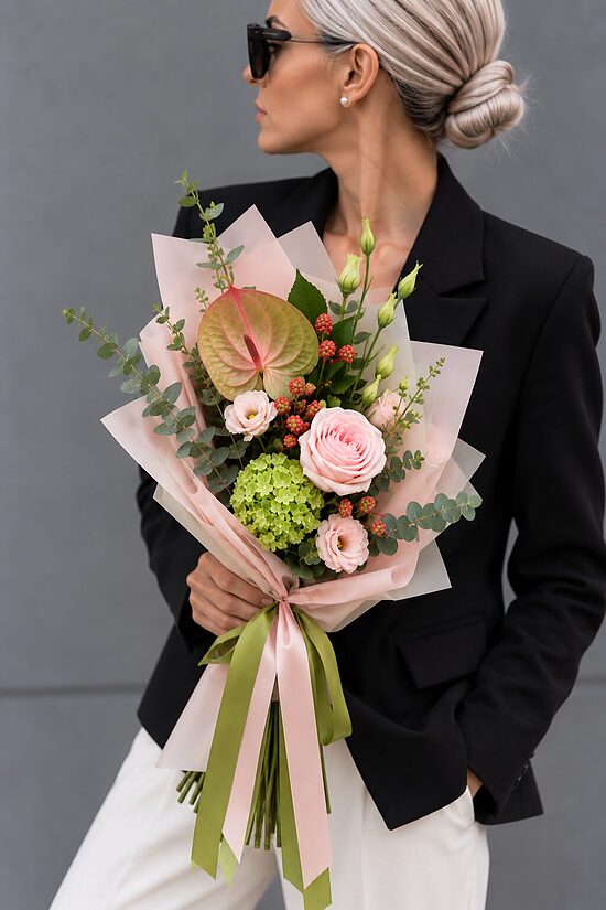 New Green Autumn bouquet Exotic compliment