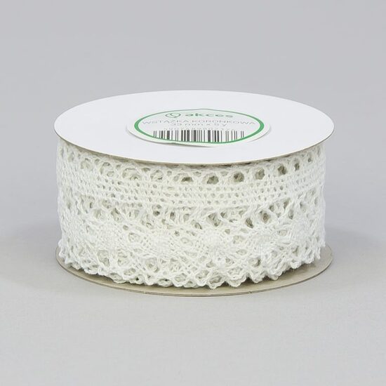 Mežģīnes 33mmx5 m  white