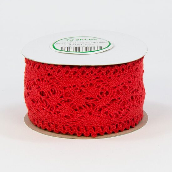 Mežģīnes 45mmx5 m  red