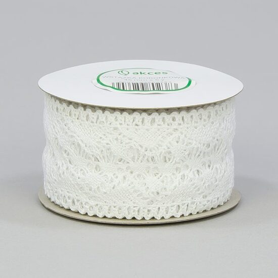 Mežģīnes 45mmx5 m white