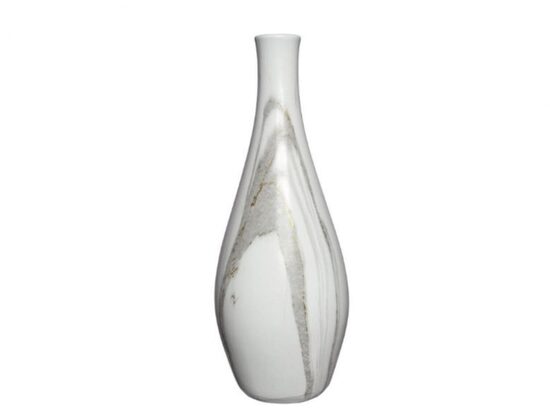 Ceramic Vase "Marble"  wh Ø: 13 cm H: 35 cm