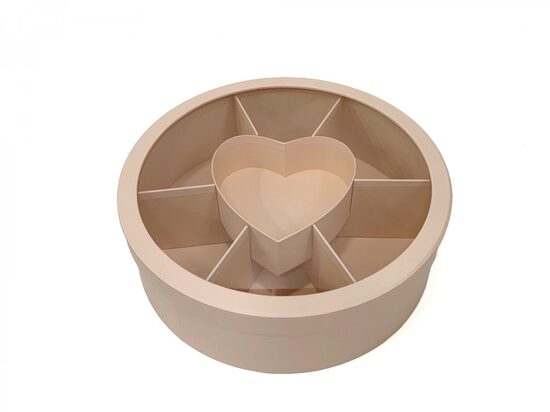 Round heart Ø: 35 cm H: 11 cm