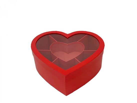 Heart red H: 11 cm 30x27.5x11.1cm