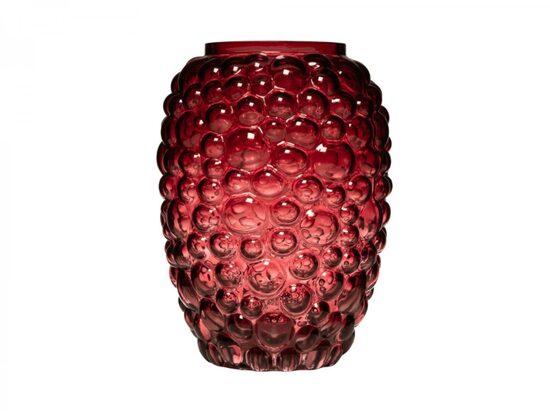 Glass Vase "Bibble" Ø: 15 cm H: 20 cm Red