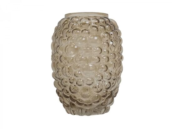 Glass Vase "Bibble" Ø: 15 cm H: 20 cm Beige