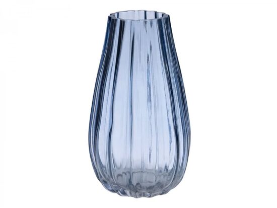 Glass vase "Silvio"  Ø: 11.5 cm H: 20 cm Blue