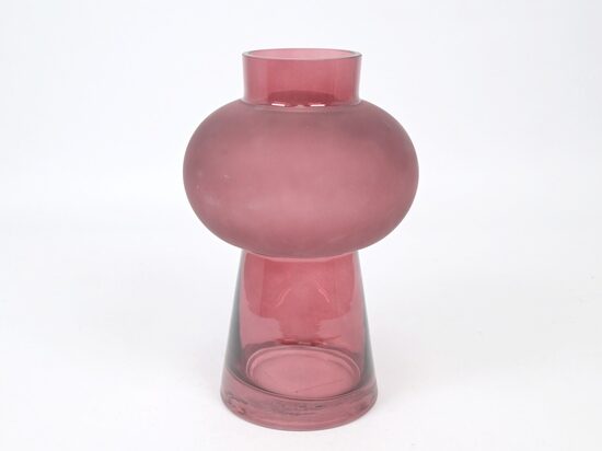 Glass Vase "Sookie" red W: 11 cm H: 24 cm L: 16 cm