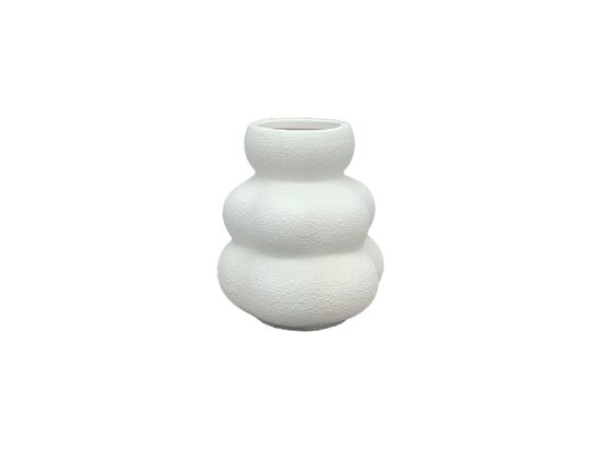 Ceramic Vase"Mite"  W: 16 cm H: 19.5 cm L: 17 cm Matte white
